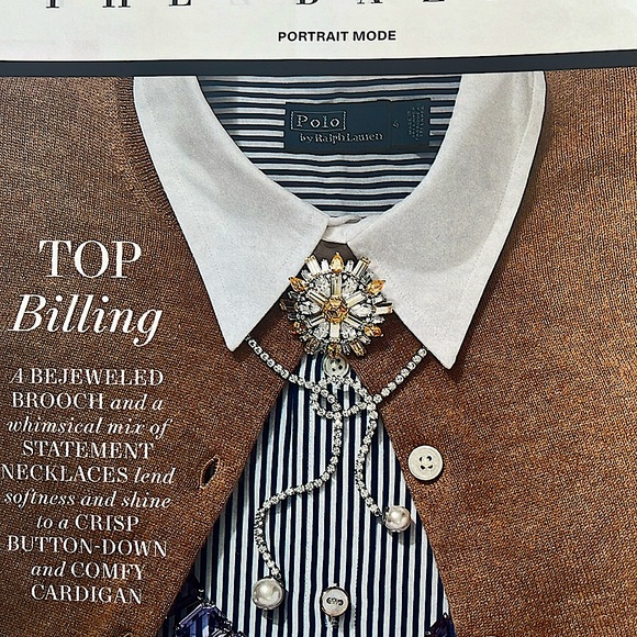 NWT Kenneth J Lane Couture Collection Silvertone Gray Crystal Brooch Collectible - Picture 4 of 11